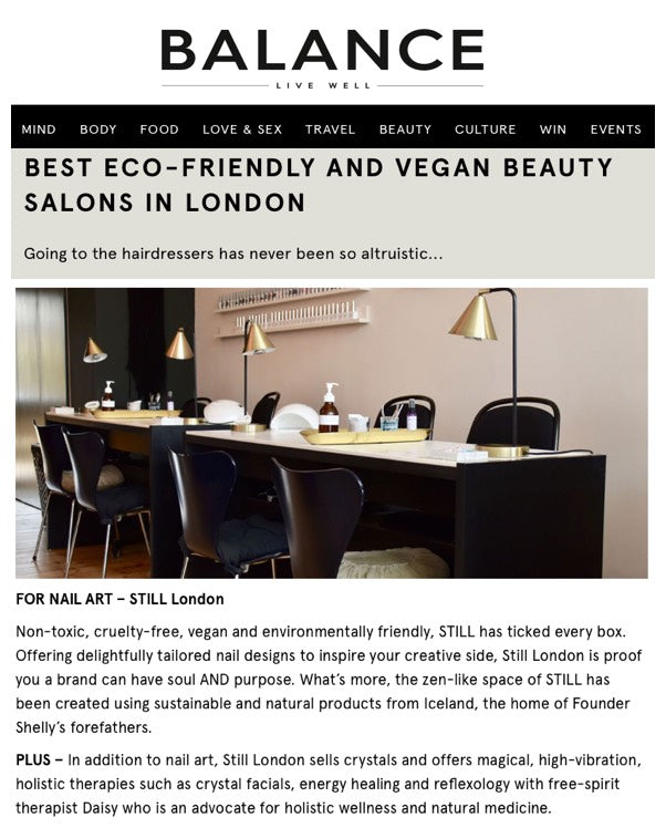 BALANCE REVIEW - BEST ECO-FRIENDLY AND VEGAN BEAUTY SALONS IN LONDON.........